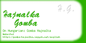 hajnalka gomba business card